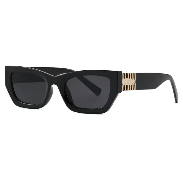 Black Cat Eye Full Frame Sunglasses for Women with UV Protection