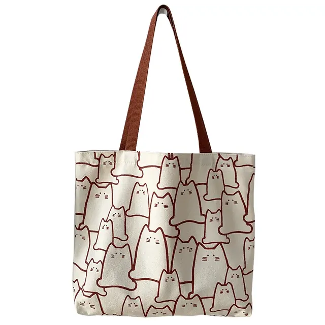 Large Square Color Block Canvas Shoulder Bag for Women with Zipper Closure in Streetwear Style