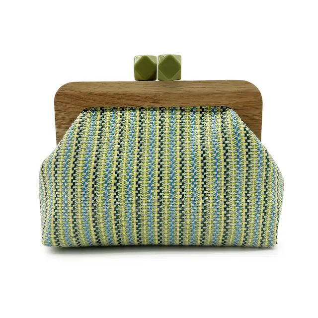 Stripe Square Straw Shoulder Bag with Weave Pattern, Summer Style for Women