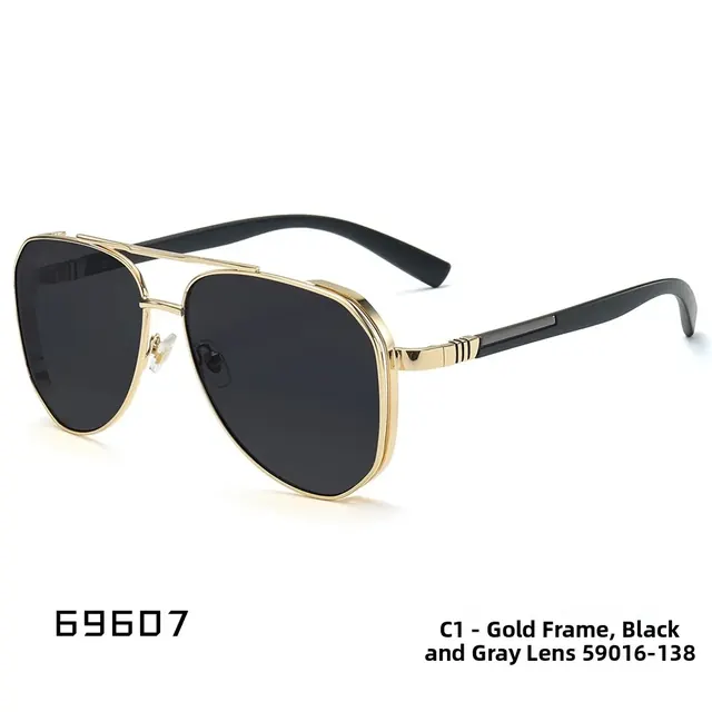 Unisex Aviator Sunglasses with Full Frame and PC Lens Material in Ombre, Perfect for Autumn and Winter