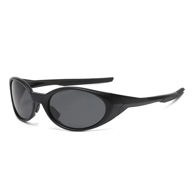 Unisex Oval Frame Sunglasses with Full Nylon Lens, Multicolor Design for Outdoor Use