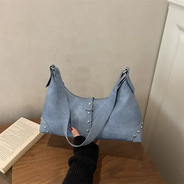 Square PU Leather Tote Bag for Women with Sewing Thread Detail, Single Shoulder Strap, Ideal for Spring and Summer