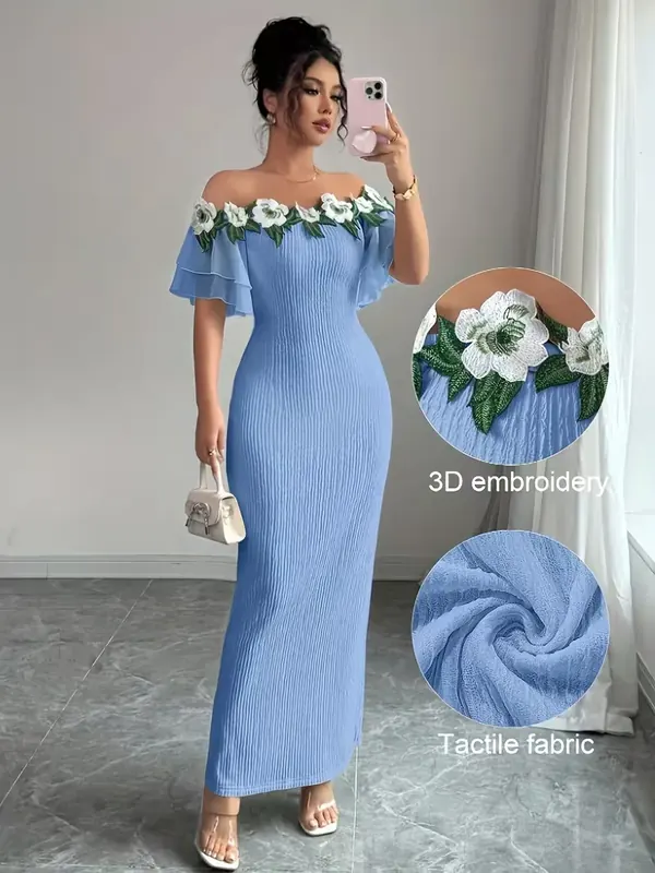 Sleeveless Party Dress with Boat Neck in Polyester Fabric, Perfect for Banquet and Vacation Occasions