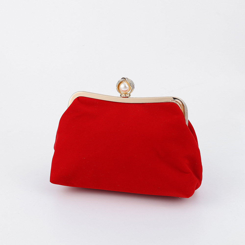 Diamond Pattern Canvas Printing Pillow Shape Evening Bag