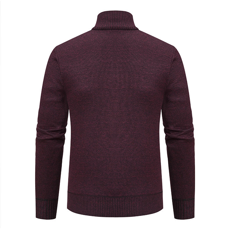 Men's Long Sleeve Knitwear With Standing Collar In Fashion Urban Style