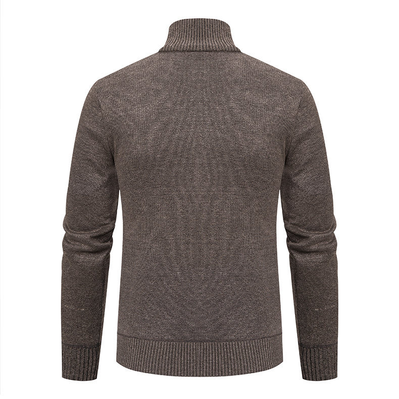 Men's Long Sleeve Knitwear With Standing Collar In Fashion Urban Style