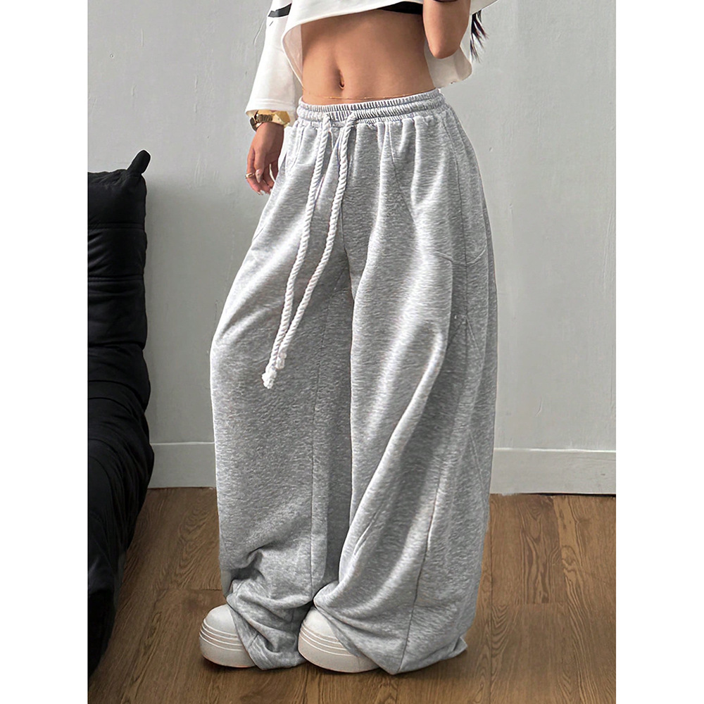 Women's Casual Cargo Pants With Printing Fabric