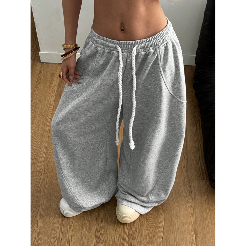 Women's Casual Cargo Pants With Printing Fabric