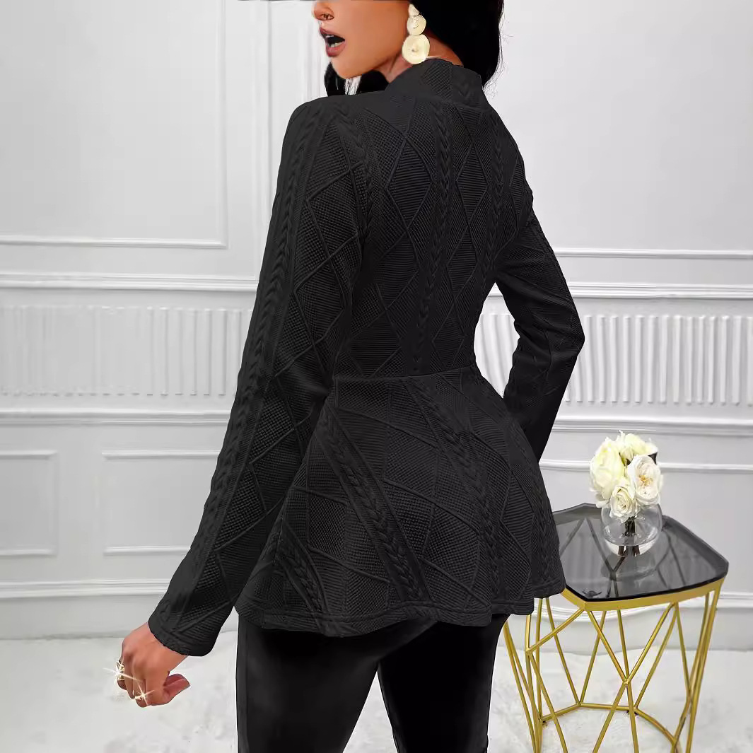 Khaki Jacquard Blazer