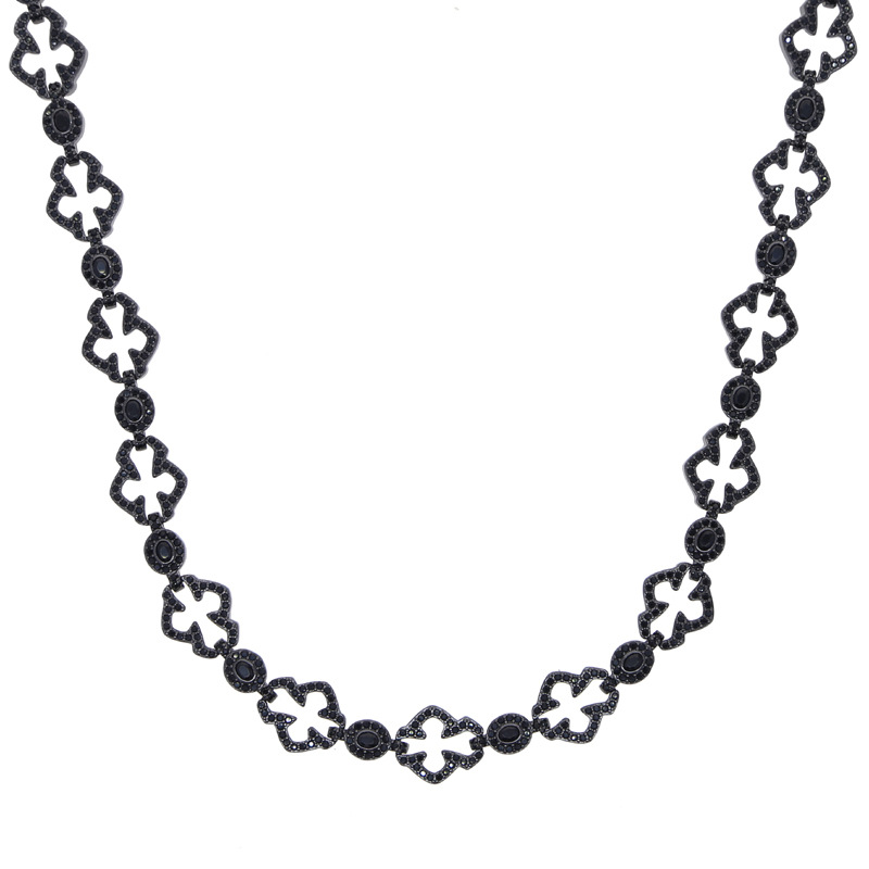 Men's Hip-Hop Cross Necklace Featuring Copper Chain