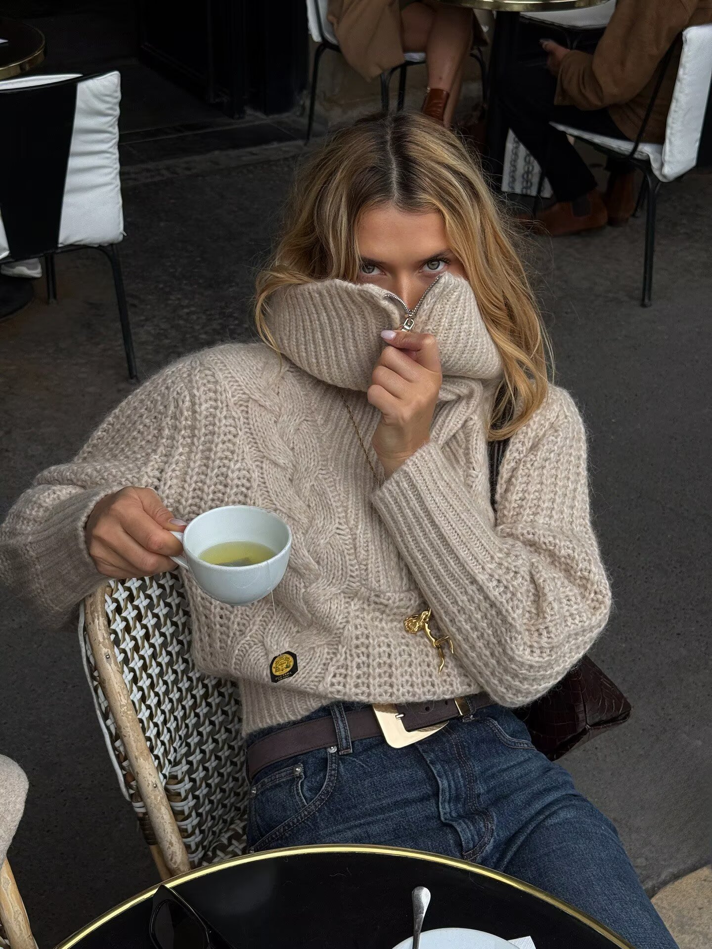 Solid Color Long Sleeve Streetwear Sweater In Polyester Fabric