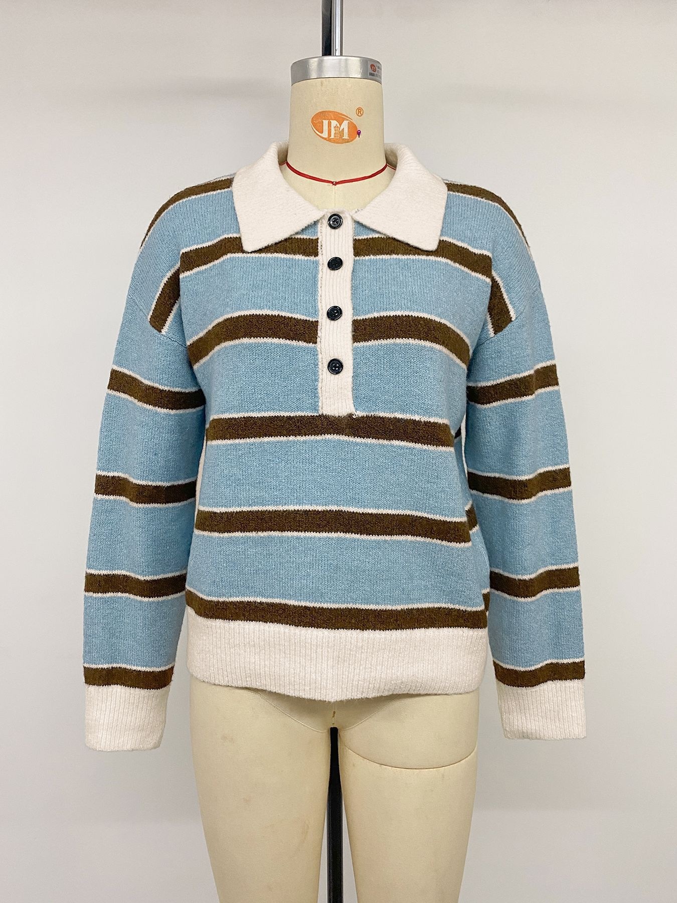Casual Stripe Sweater With Long Sleeve