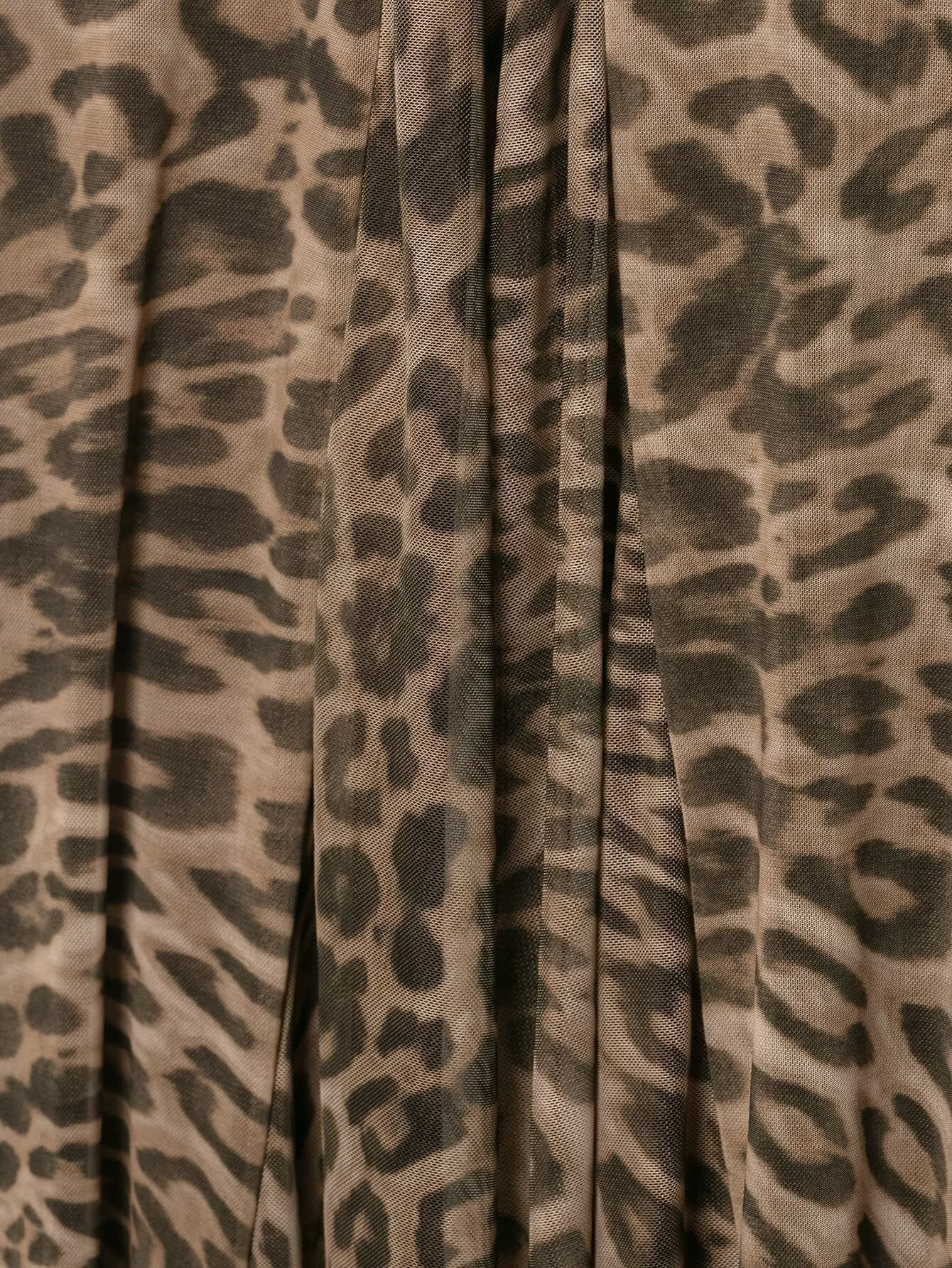 Leopard Print Sleeveless Strap Maxi Long Dress