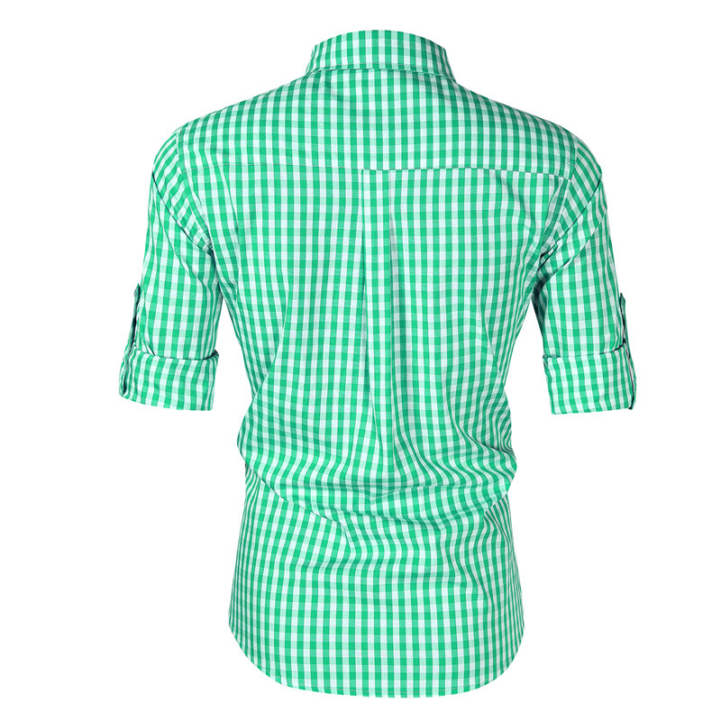 Simple Style Plaid Short Sleeve Cotton