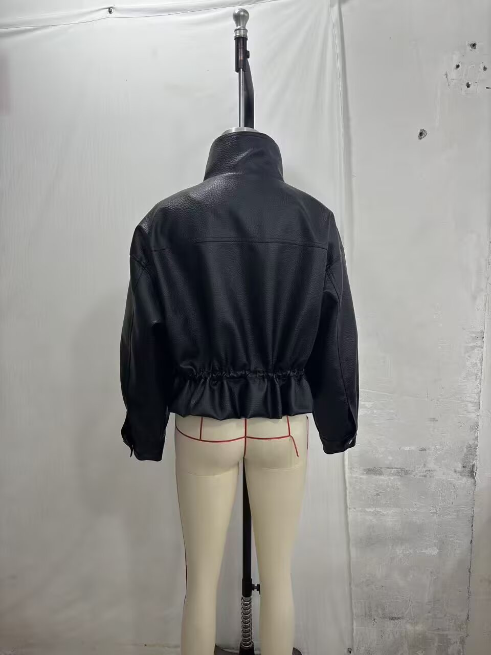 Leather Jacket With Zipper Placket