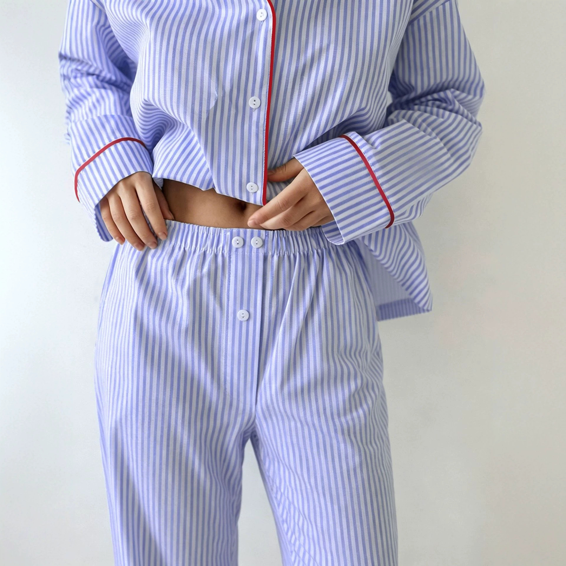 Cute Stripe Cotton Pant Co-ord Set