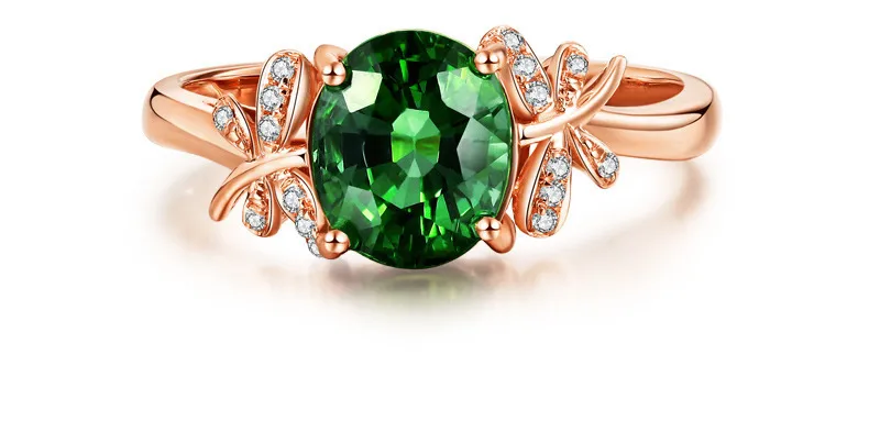 Butterfly Open Ring for Women in Copper with 18K Real Gold Plated Electroplated Finish and Artificial Gemstones Inlay