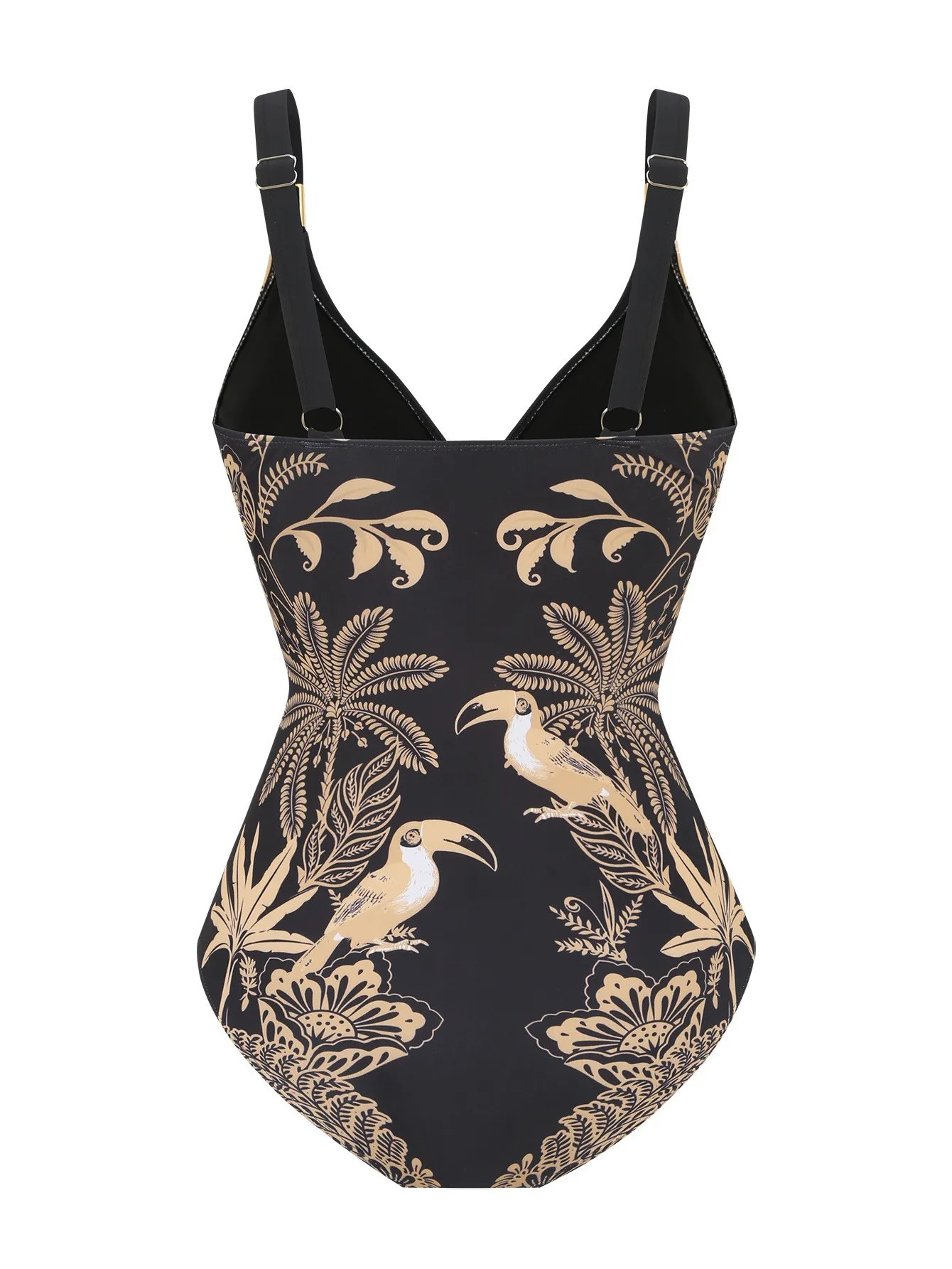Women's One-piece Swimsuit in Polyester Fabric Featuring Printing, Perfect for Beach Wear
