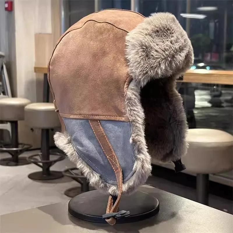 Original Design Unisex Solid Color Brimless Trapper Hat in Warm Plush Polyester