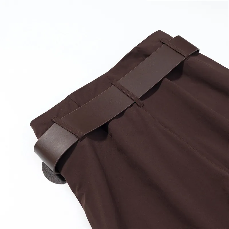 Color Block Casual Full Length Pants for Daily Wear in Polyester Fabric Featuring Ruched Detailing