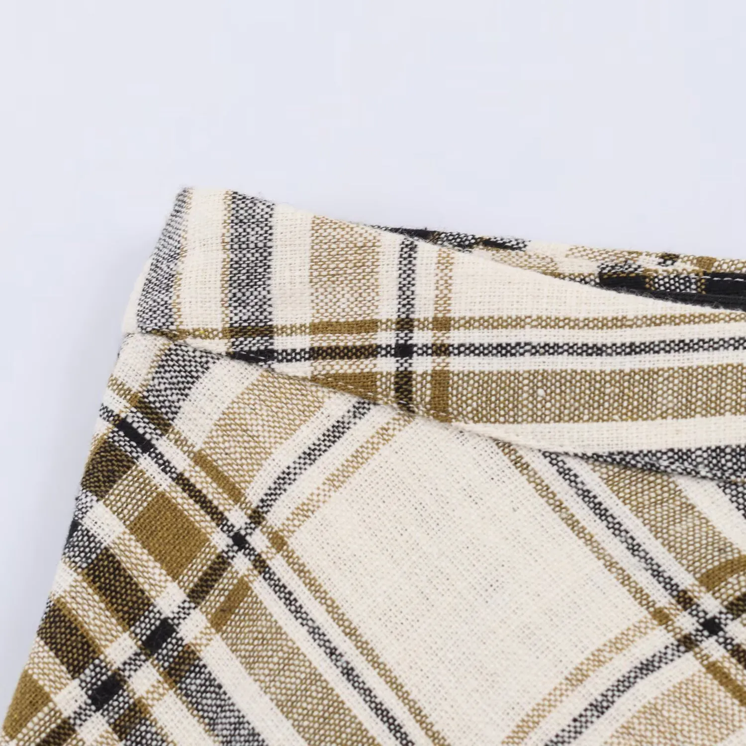 Plaid Streetwear Skirt in Polyester for Spring Featuring Asymmetrical Design