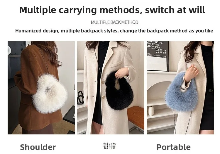 Women’s Square Plush Evening Bag with Chain Strap, Perfect for Autumn & Winter