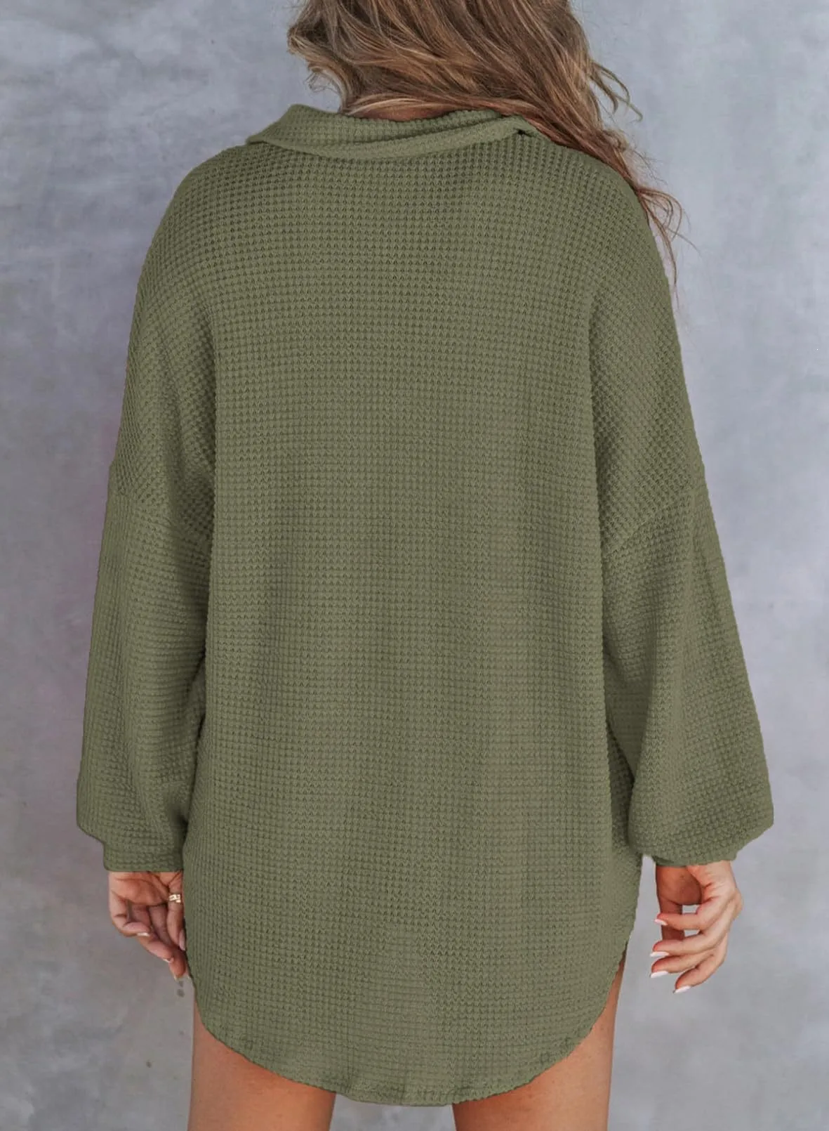 Solid Color Long Sleeve Streetwear Pullover for Women, Knitted Polyester Fabric