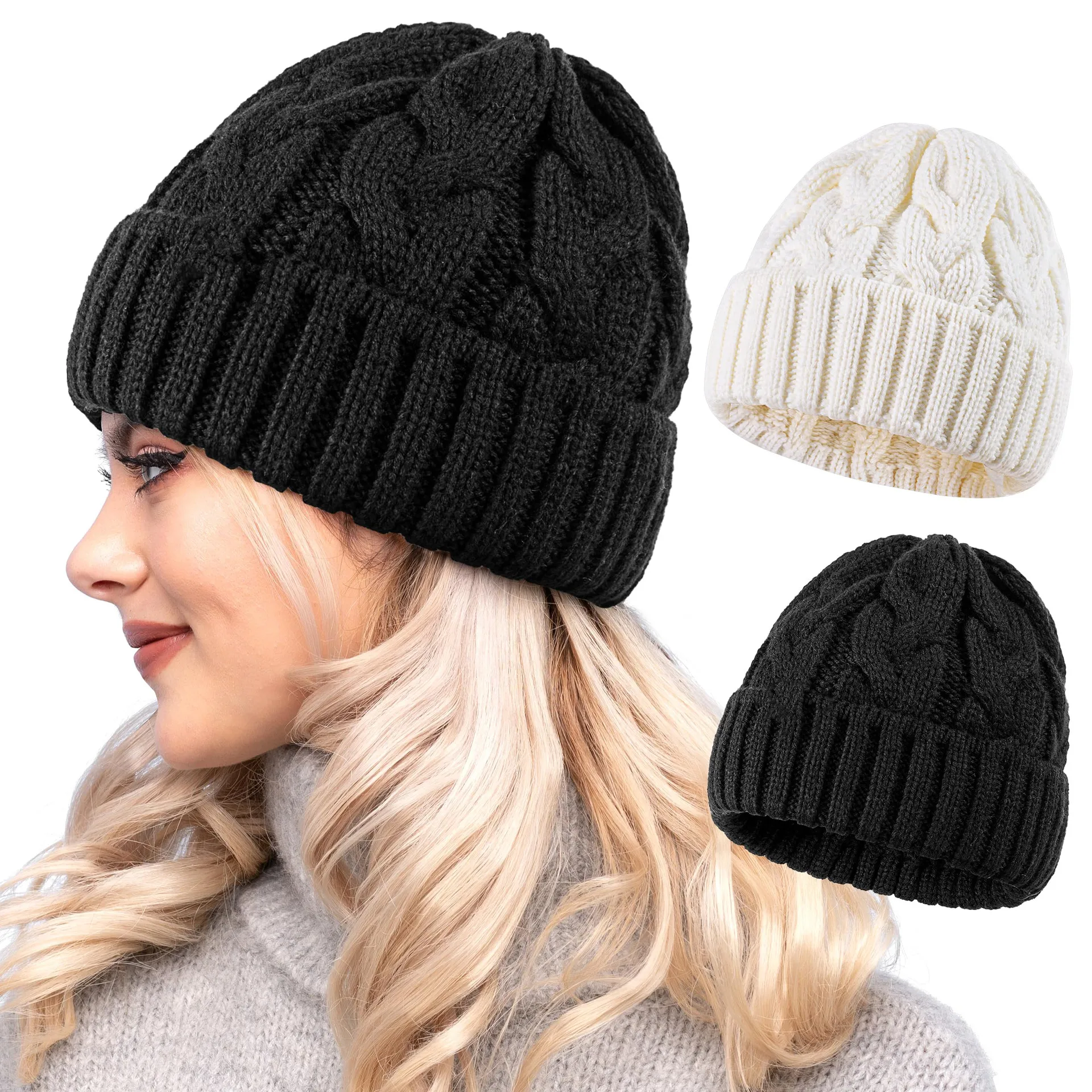 Winter Wool Cap for Adults Warm Comfortable Beanie Hat