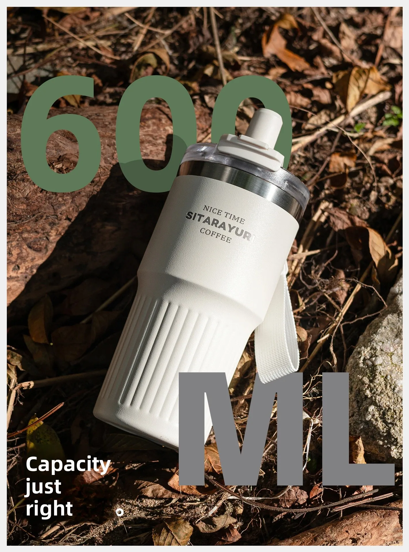 Thermos Cup Featuring 304 Stainless Steel Inner Liner and Robust 201 Stainless Steel Outer Shell, Perfect for Christmas