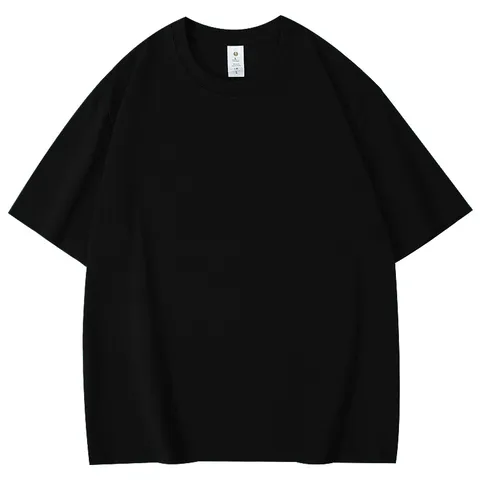 Loose Fit Washed Cotton Round Neck Short Sleeve T-Shirt