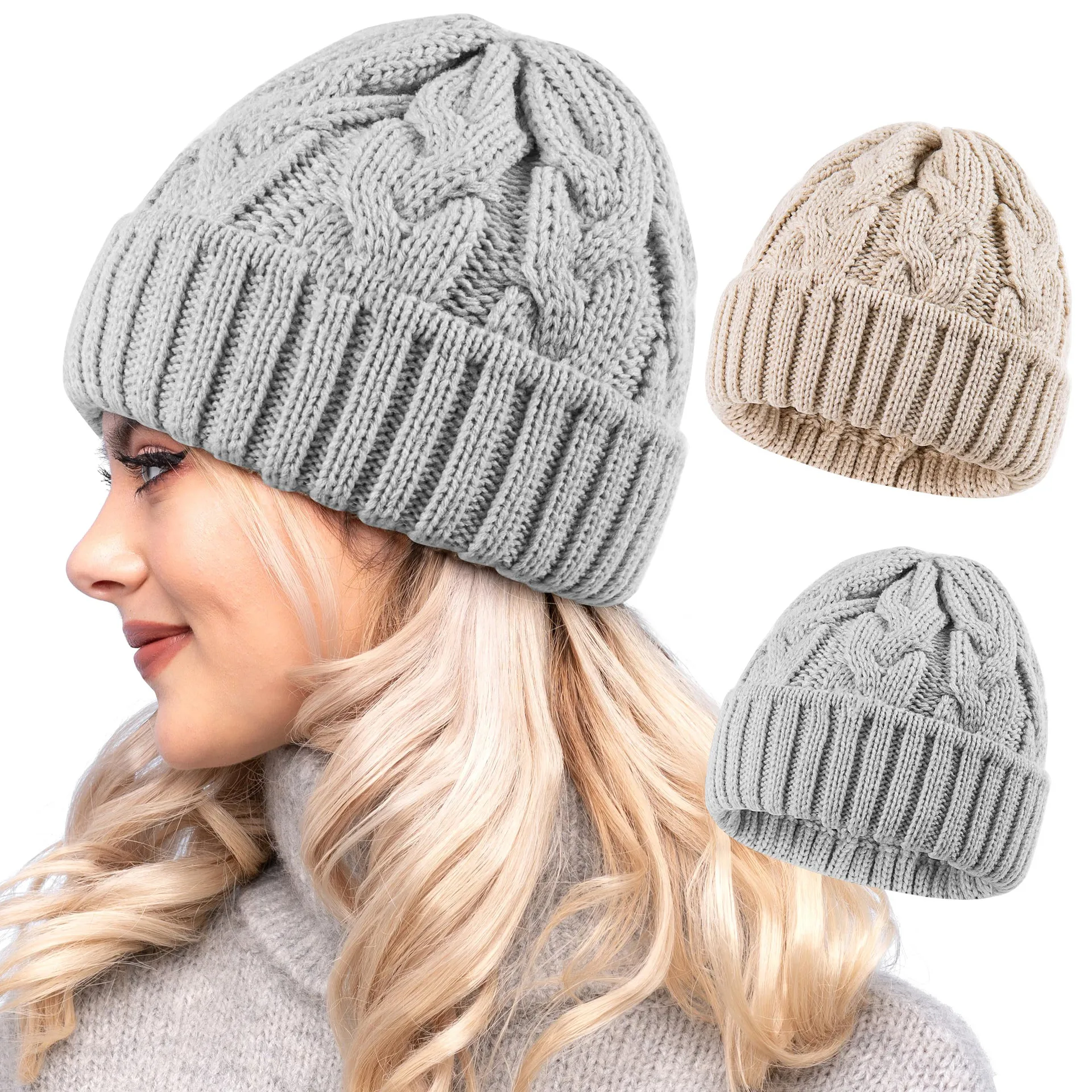 Winter Wool Cap for Adults Warm Comfortable Beanie Hat