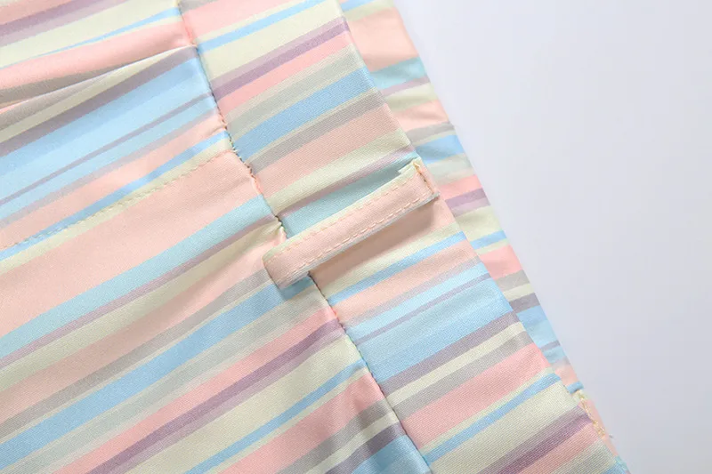 Sexy Color Block Pant Co-ord Set in Milk Fiber Fabric Featuring Printing with Sleeveless Design and Tube Bra Neckline