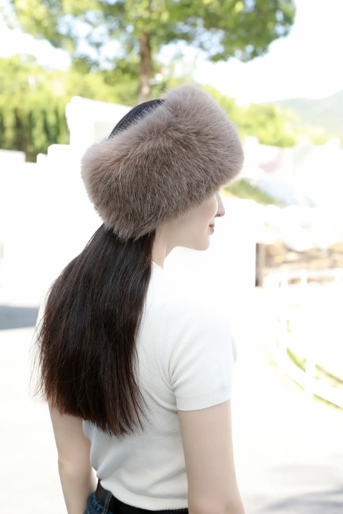 Elegant Multicolor Brown Synthetic Fibre Hair Band for Autumn and Winter