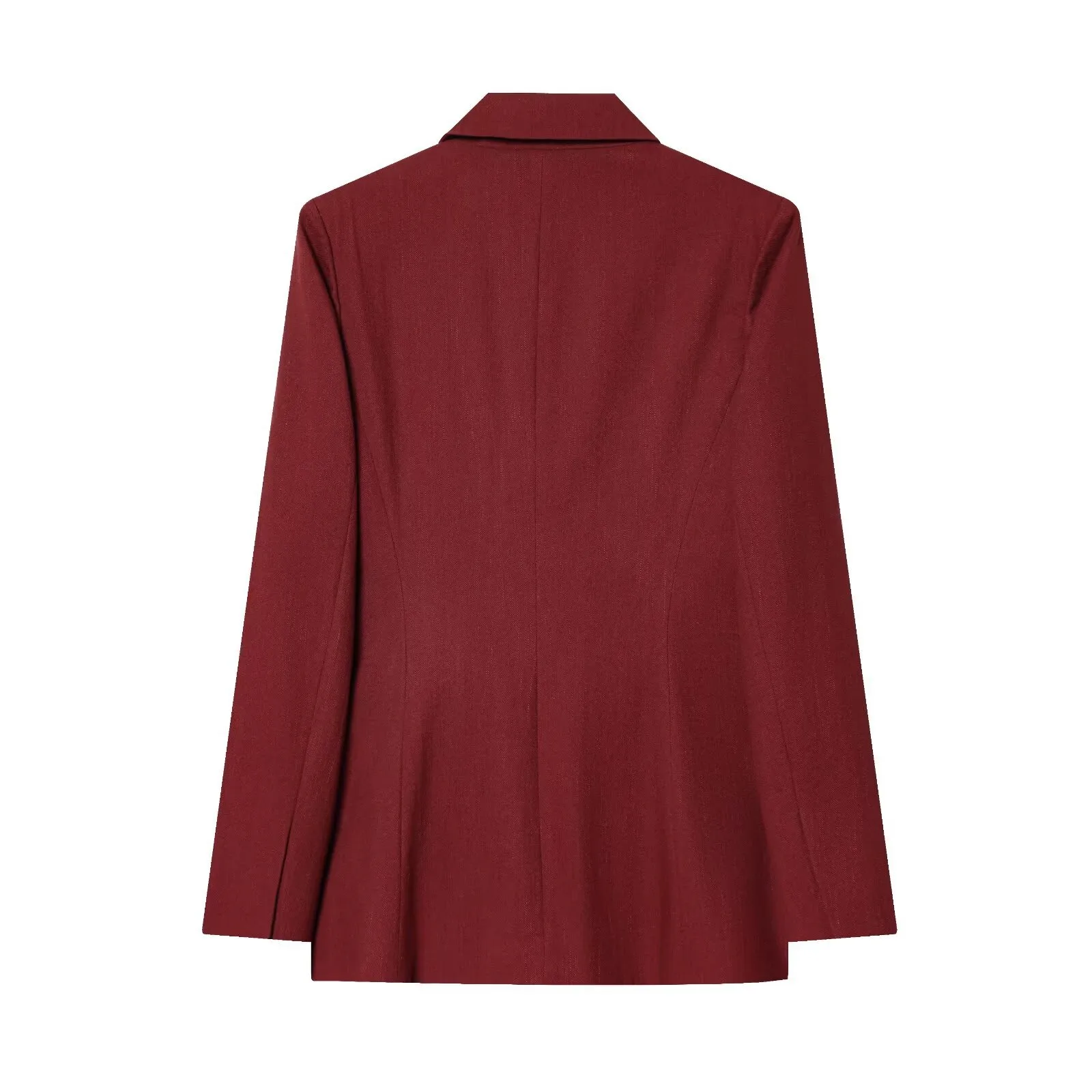 Business Linen Blazer Suits Co-ord Set with Front Tie Featuring Double Breasted Closure and Long Sleeves for Professional Women