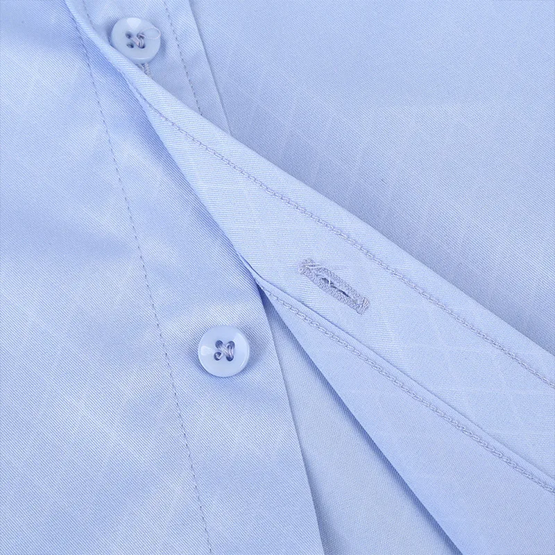 Plaid Business Short Sleeve Men's Shirt in Polyester Fabric with Lapel Collar and Placket