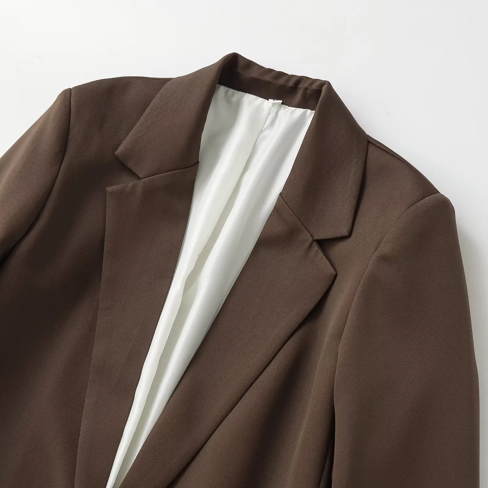 Business Long Sleeve Polyester Blazer with Button Detail