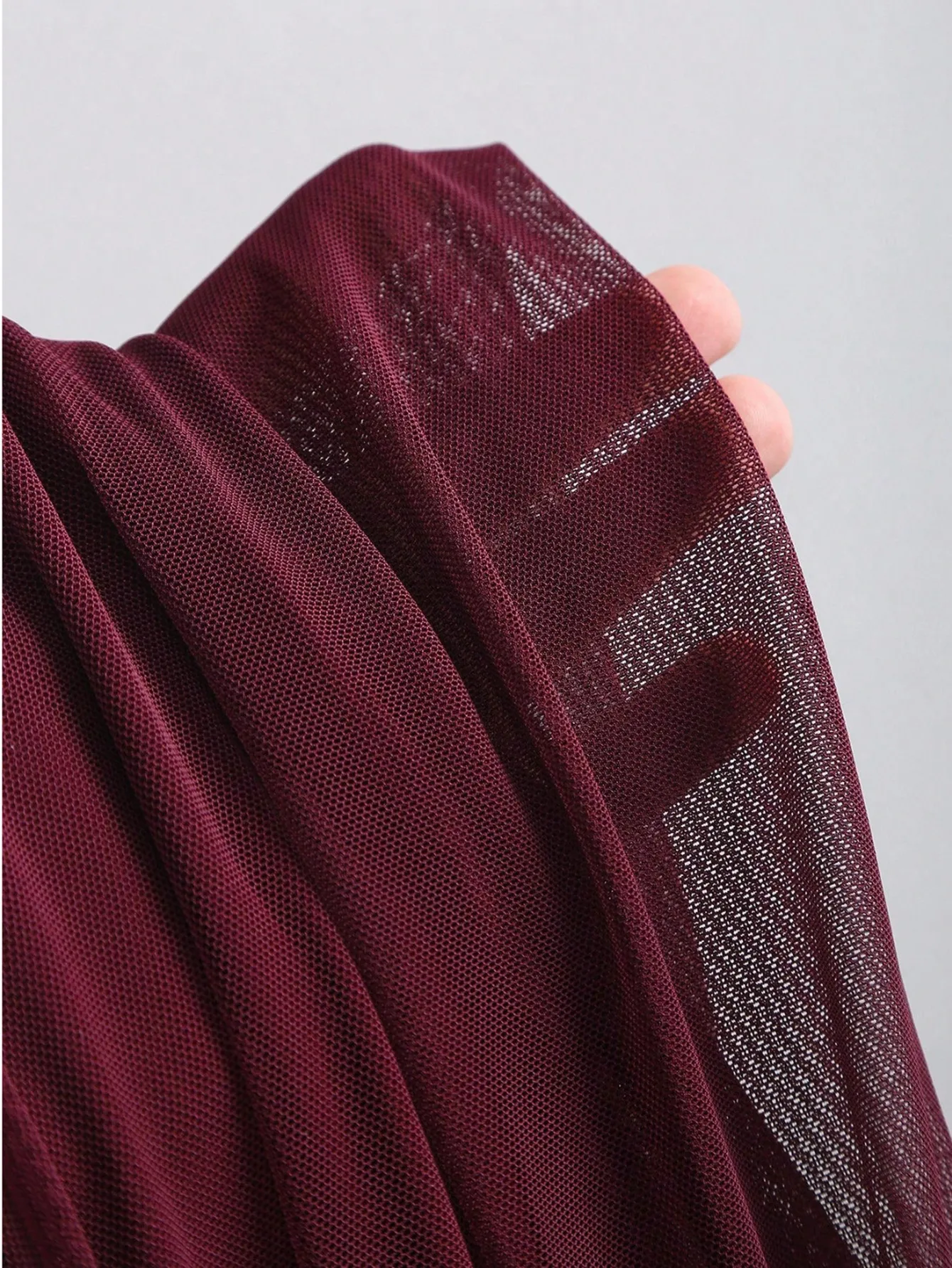 Solid Color Sexy Sleeveless Mesh Dress with Halter Neck in Polyester for Banquet