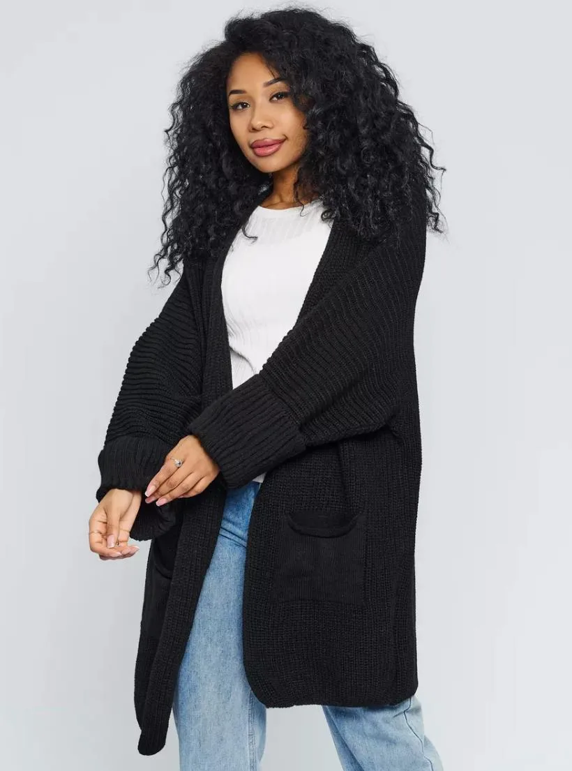 Solid Color Casual Long Sleeve Knitted Fabric Sweater for Women with Patchwork and Placket