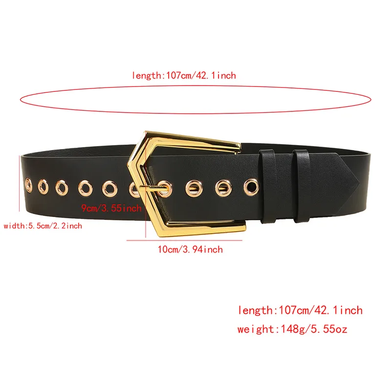 Elegant Solid Color PU Belt for Women Featuring Stylish Belt Buckles