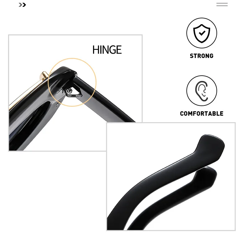 Women’s Cat Eye Full Frame Sunglasses with PC Lens Material in Dyed Black, Perfect for Summer
