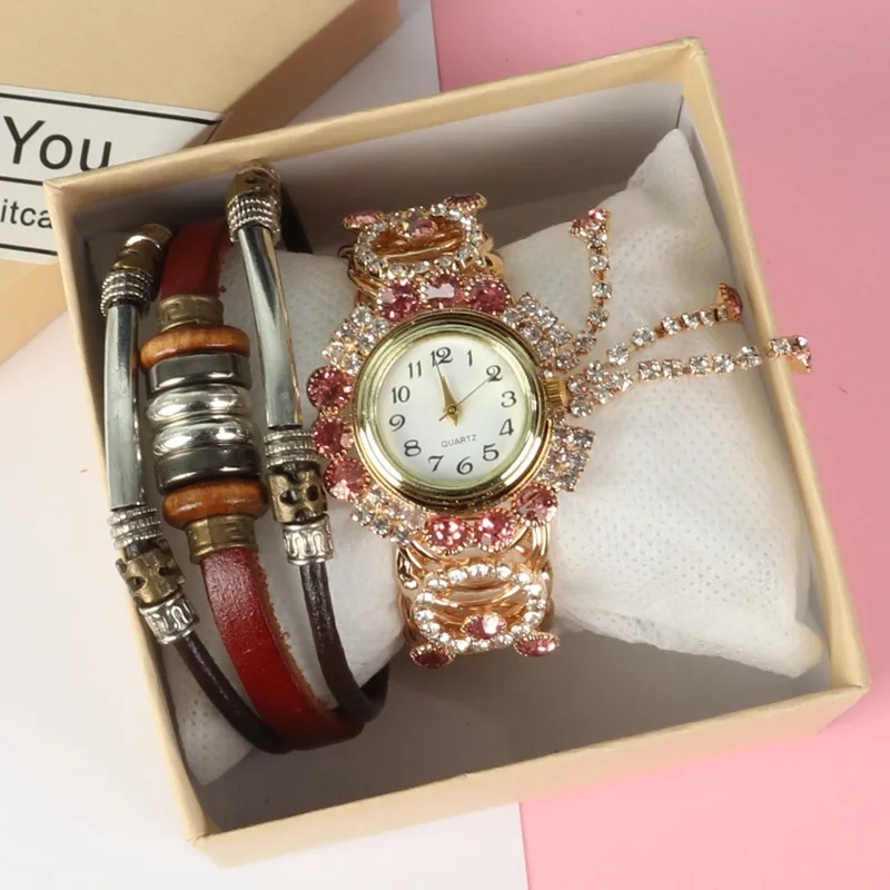 Soker Women's Bracelet Watch Vintage Diamond Tassel Quartz Watch for Women
