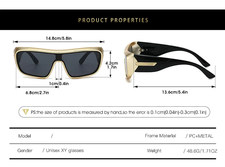Men's Sports Sunglasses Outdoor Cycling Windproof Integrated Design Travel Cycling Suitable for Men and Women Unisex PC Lens