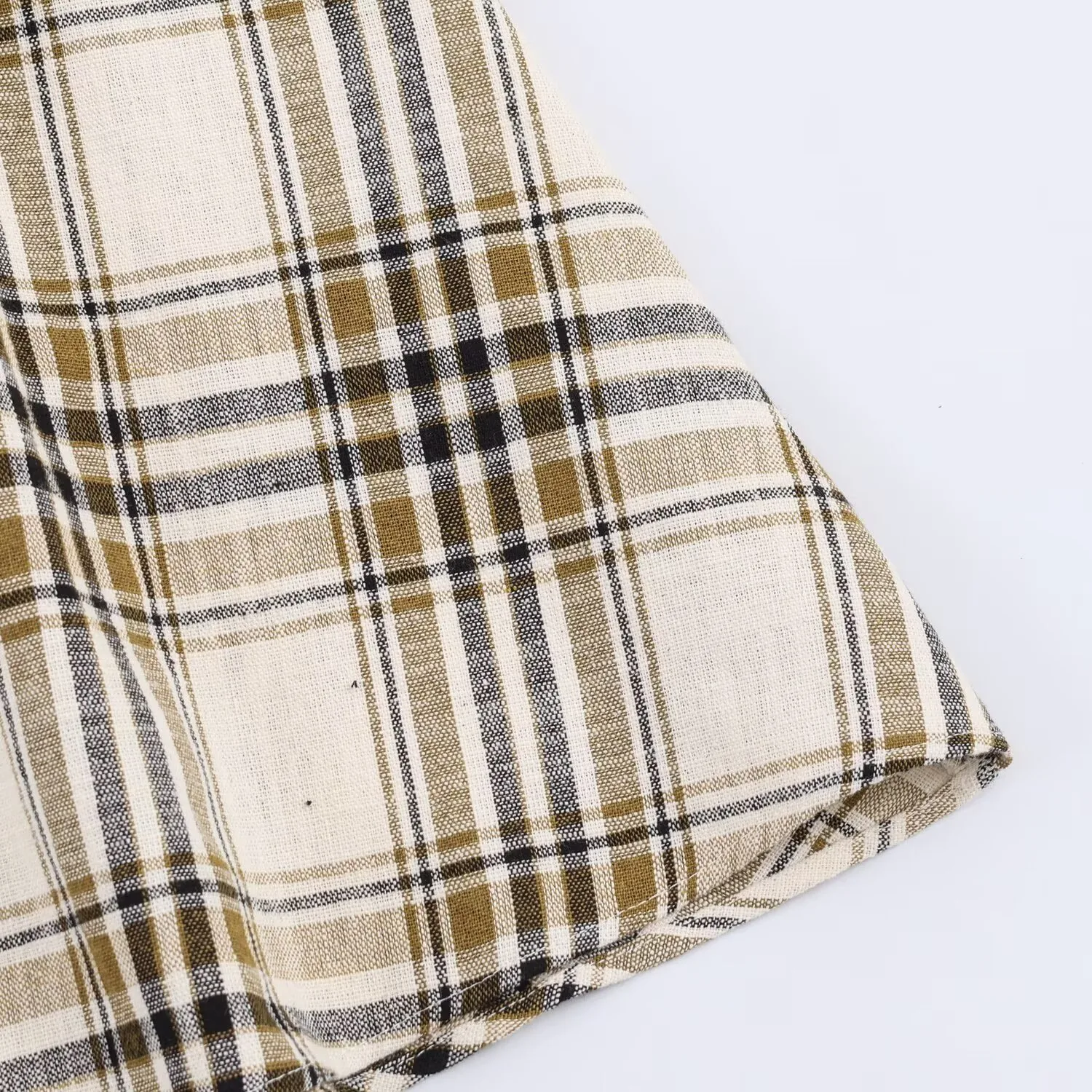 Plaid Streetwear Skirt in Polyester for Spring Featuring Asymmetrical Design