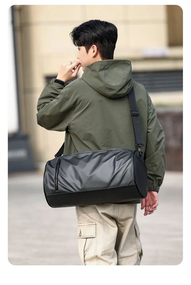 Men's Color Block Travel Bag in Water Resistant Oxford Cloth