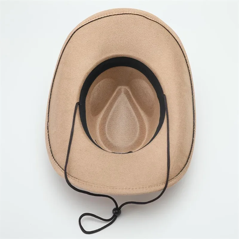 Solid Color Cowboy Style Fedora Hat for Adults with Rolled Brim, UV Protection, Made of Polyester