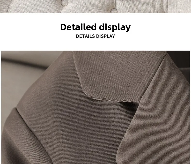 Elegant Long Sleeve Solid Color Polyester Blazer Featuring Pocket and Single Breasted Design