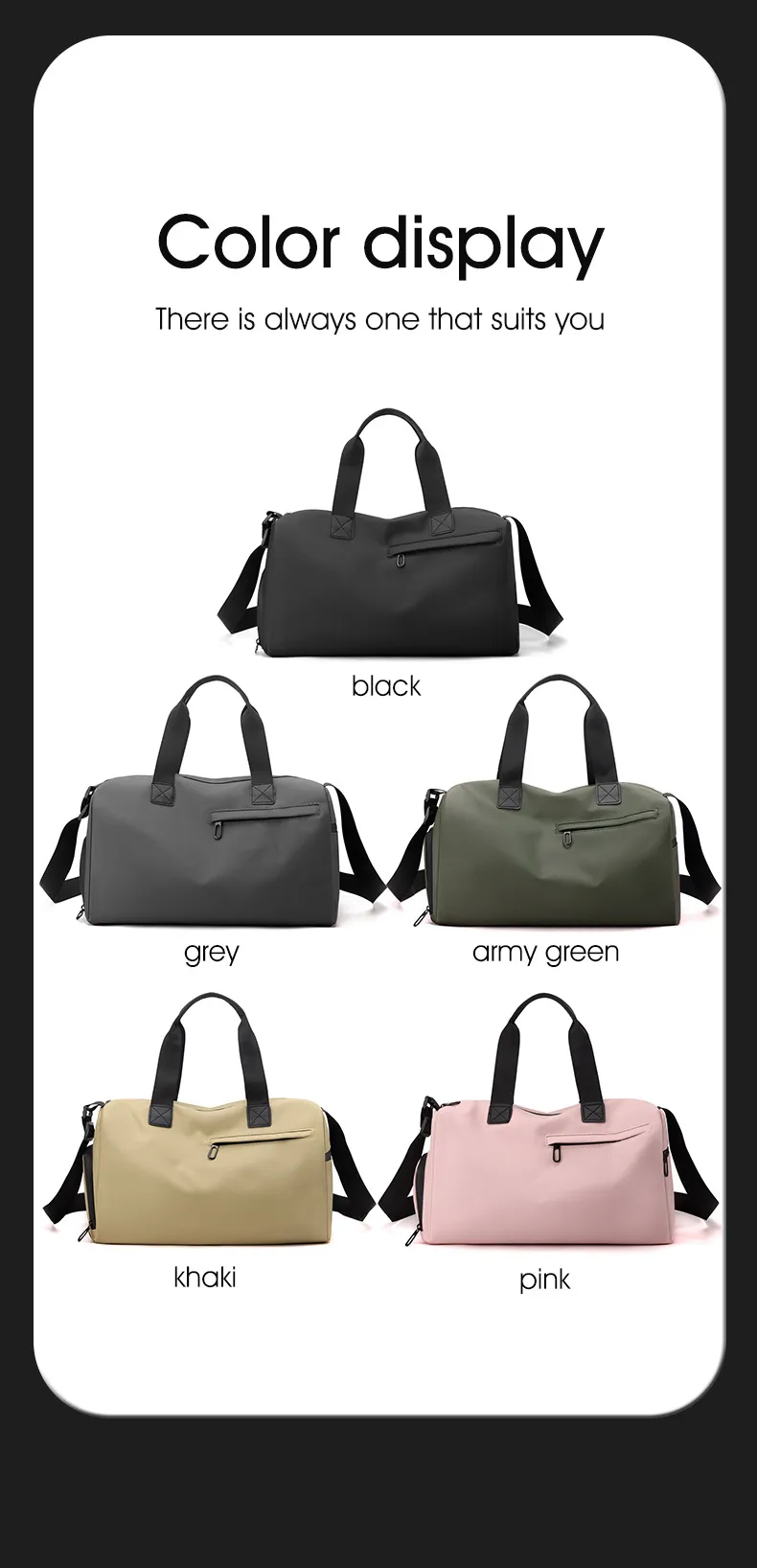 Unisex Solid Color Travel Bag in PU Leather with Water Resistant Feature and Stylish Sewing Thread Detail