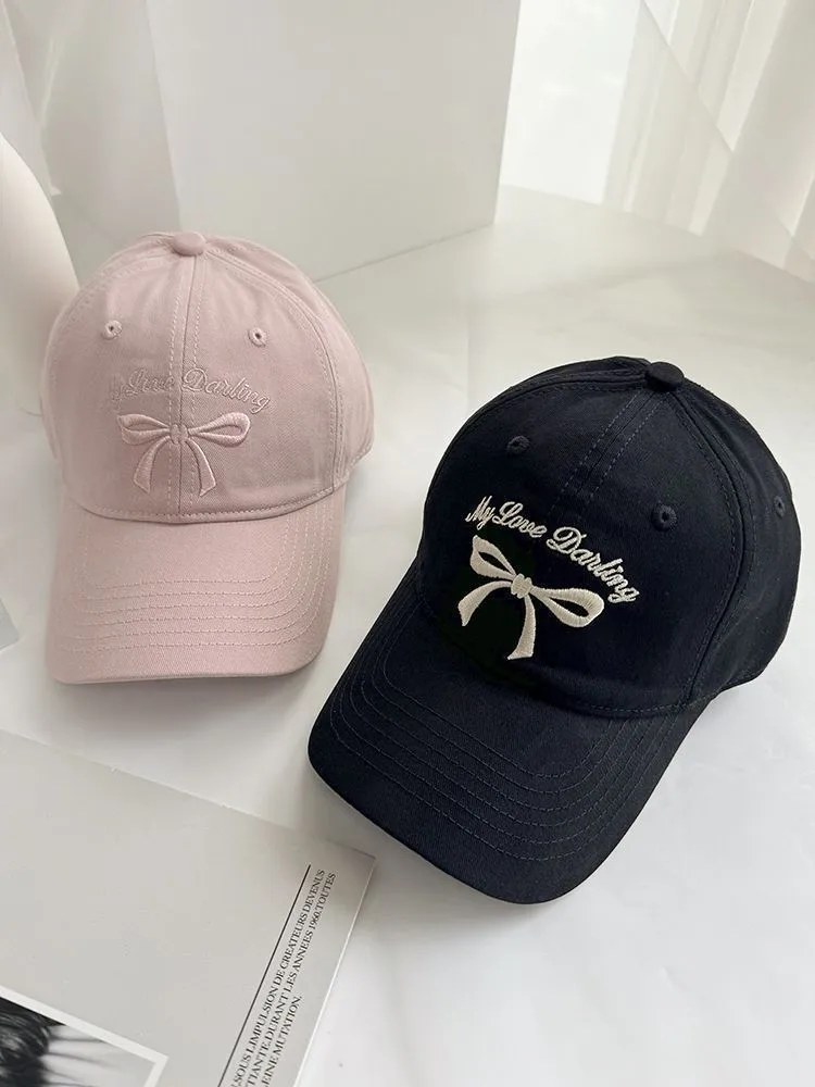 Sweet Women’s Embroidery Baseball Cap with Wide Brim, Breathable Cotton and Linen Material
