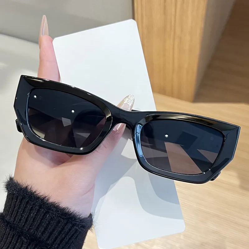 Black Cat Eye Full Frame Sunglasses for Women with UV Protection