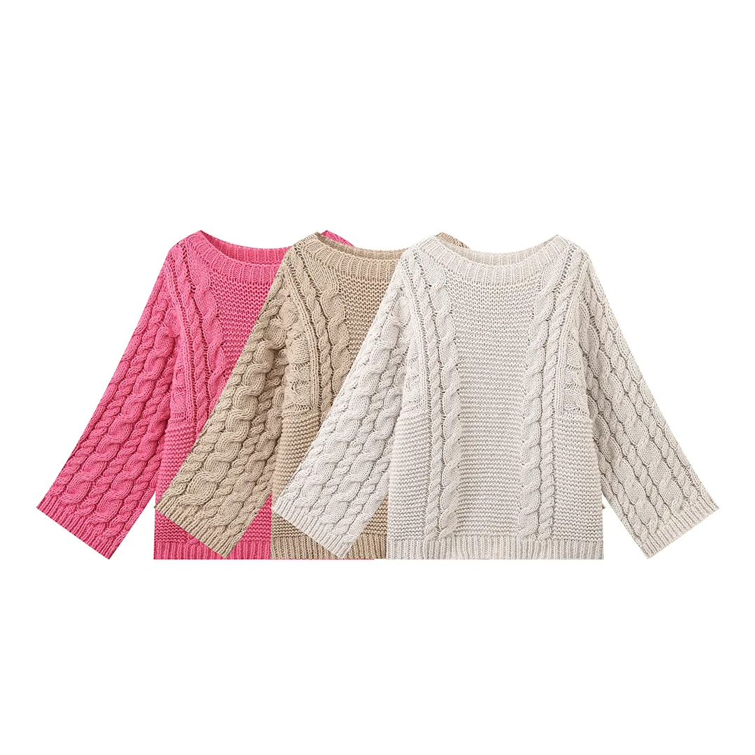 Romantic Loose Long Sleeve Knit Sweater for Women
